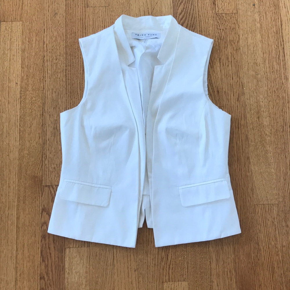 Trina Turk Los Angeles white vest